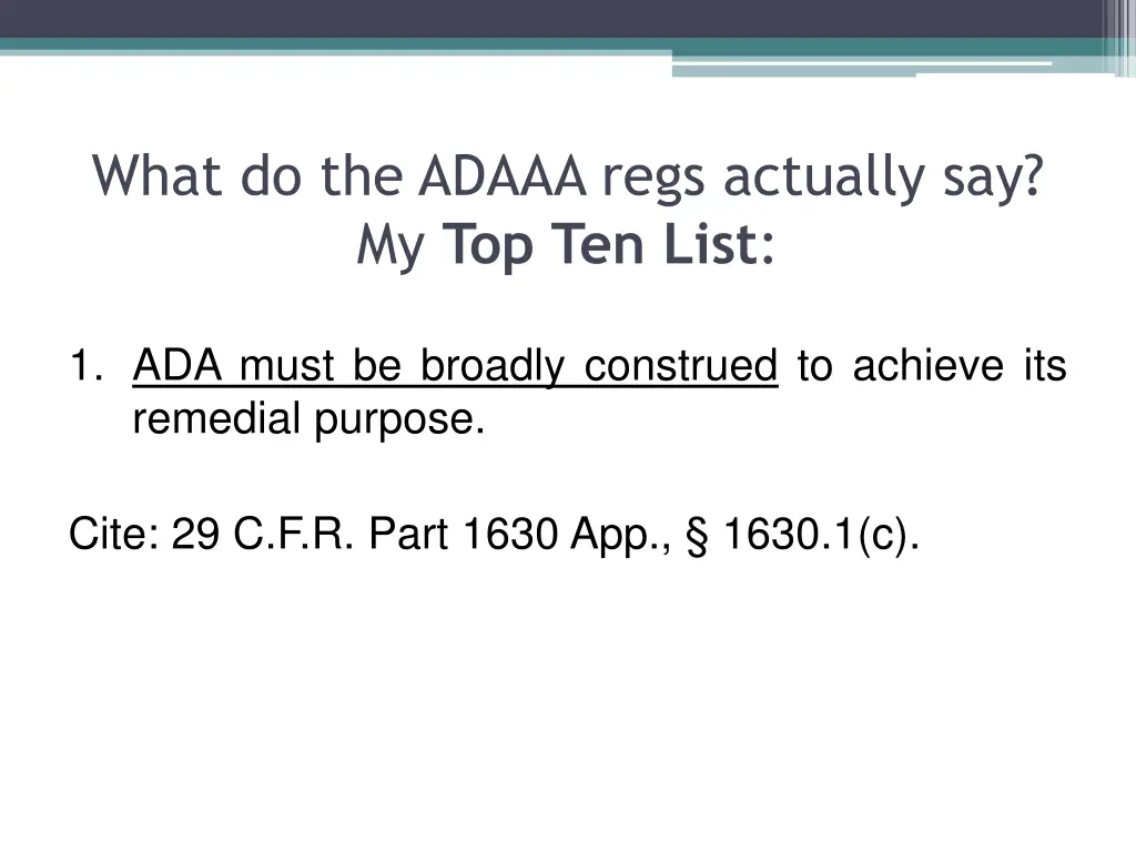 what do the adaaa regs actually