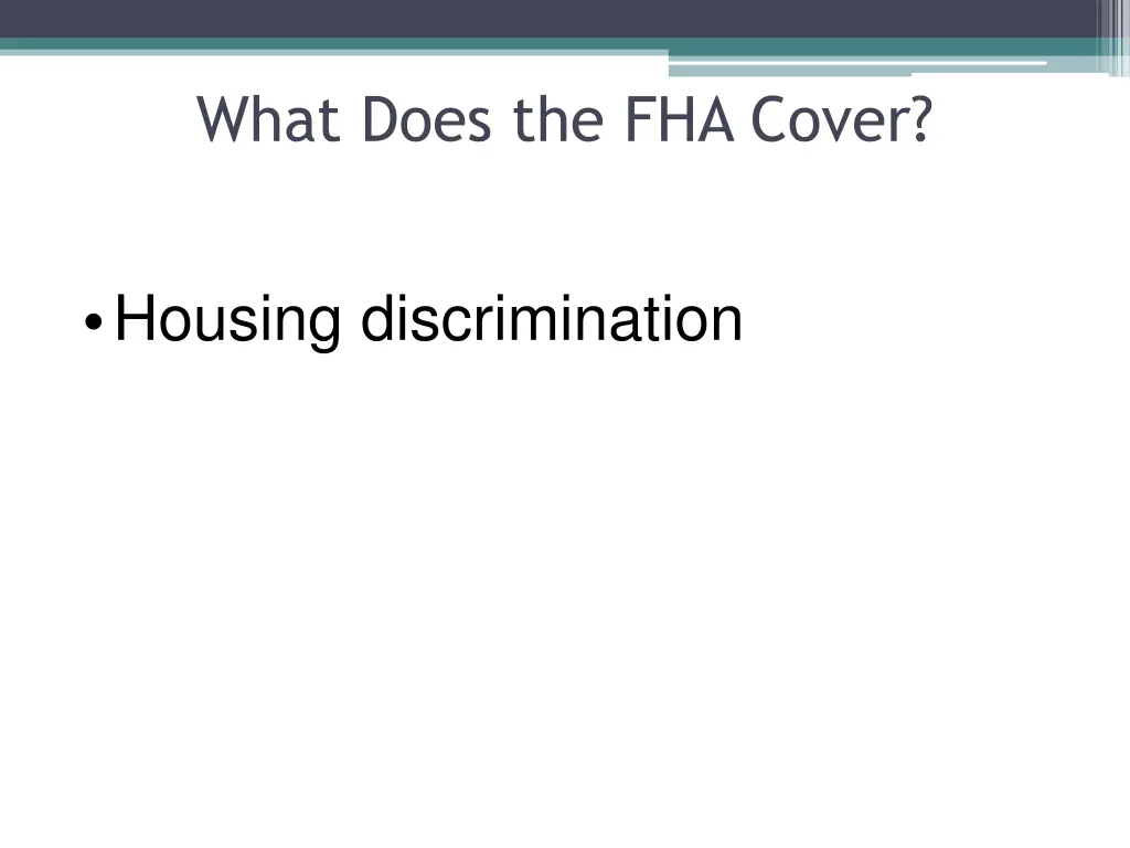 what does the fha cover