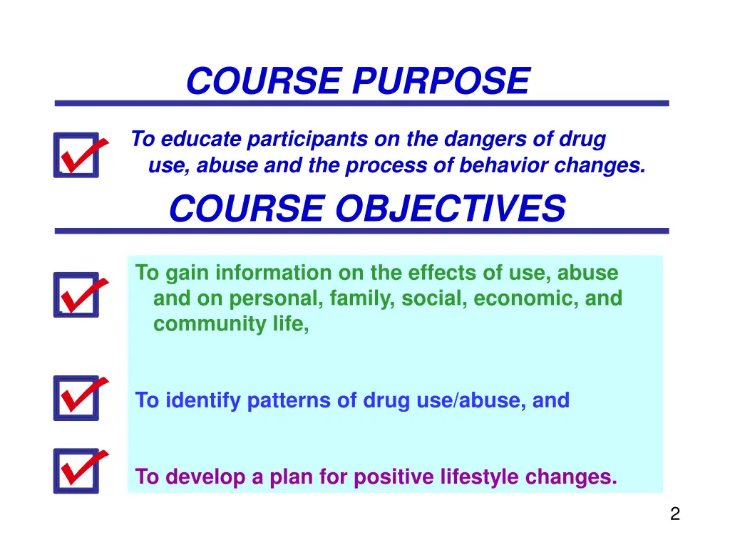 course purpose