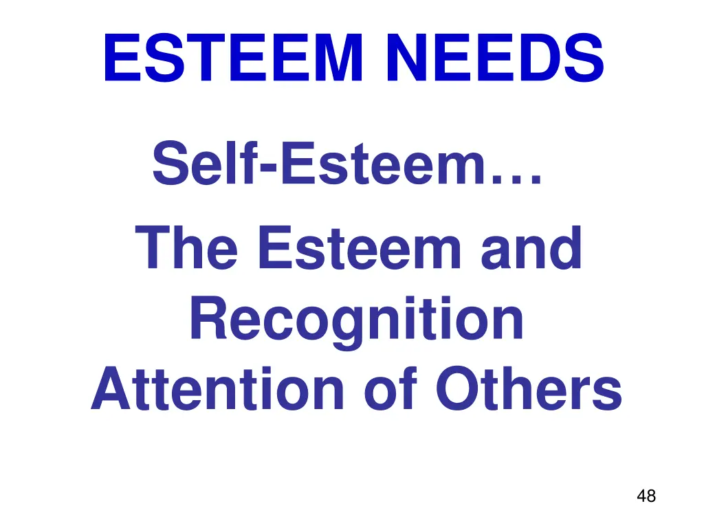 esteem needs