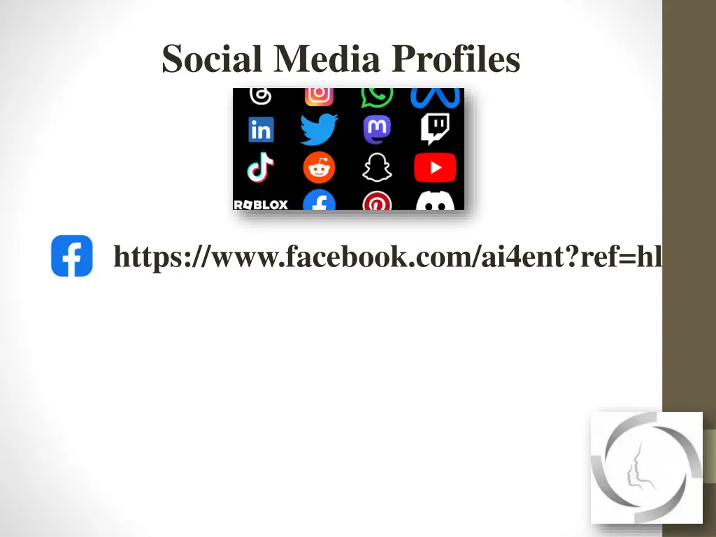 social media profiles