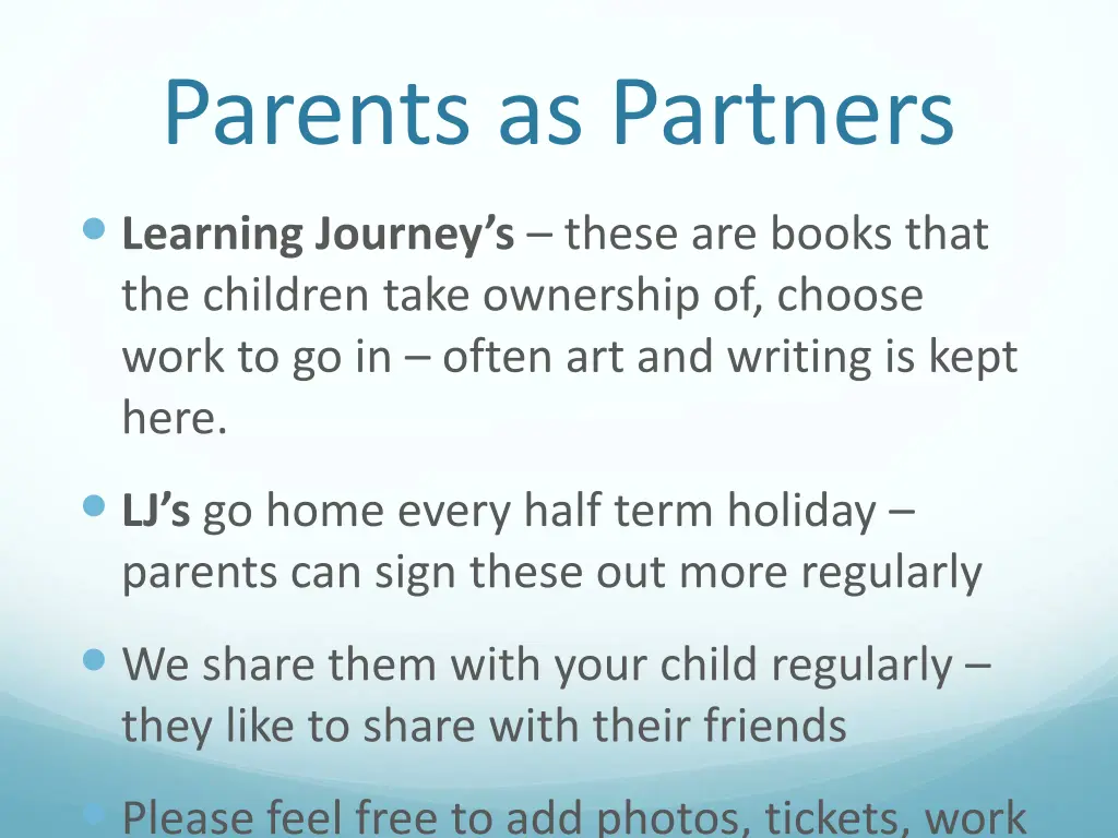 parents as partners