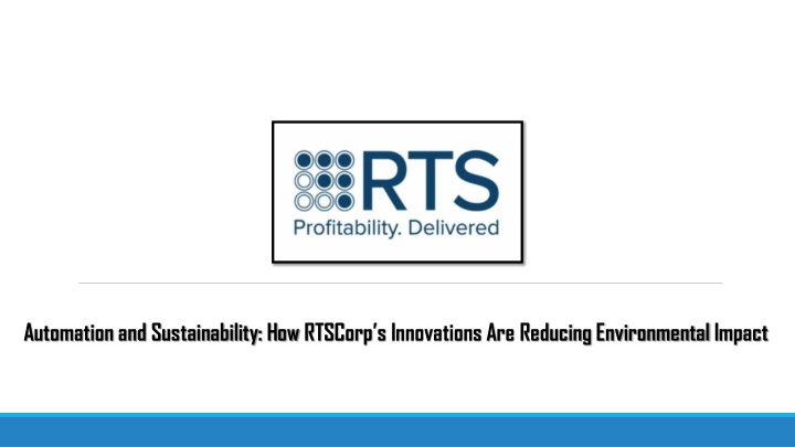 automation and sustainability how rtscorp