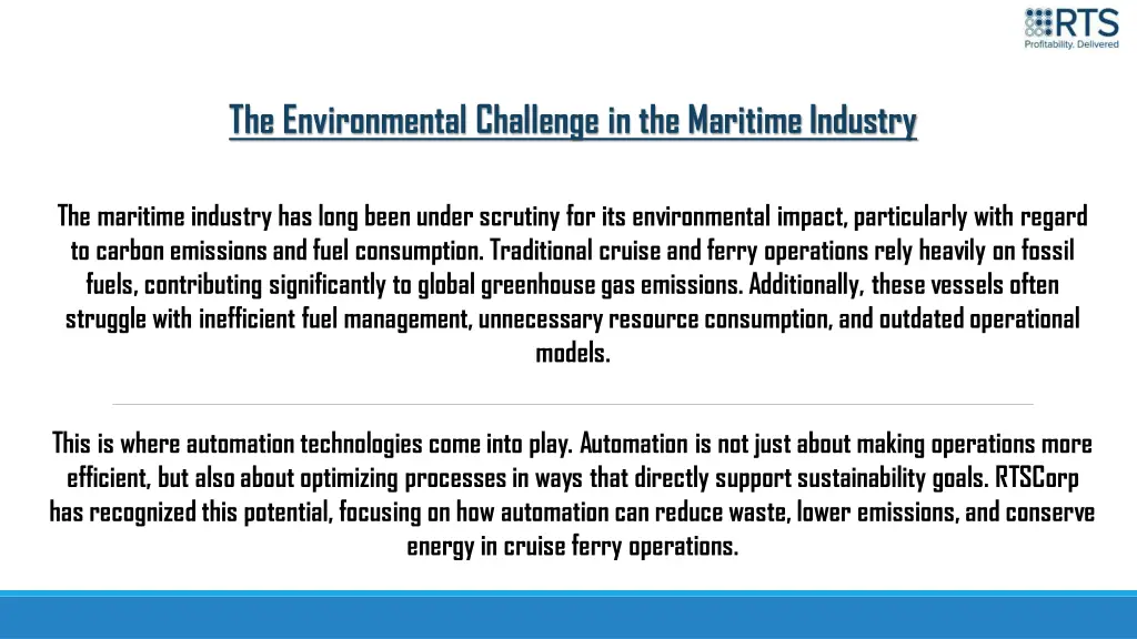 the environmental challenge in the maritime