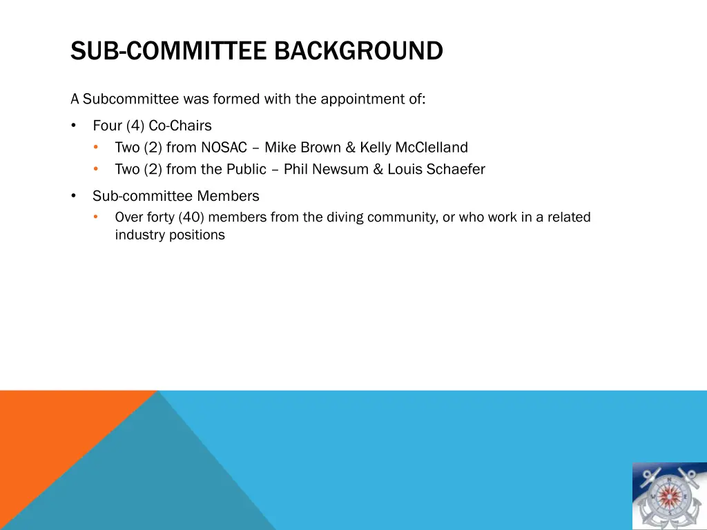 sub committee background