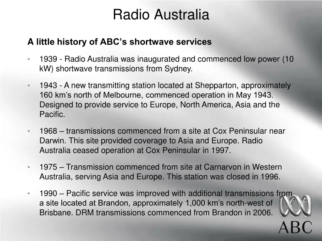 radio australia 6