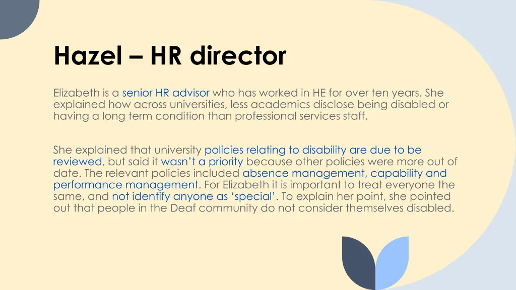 hazel hr director