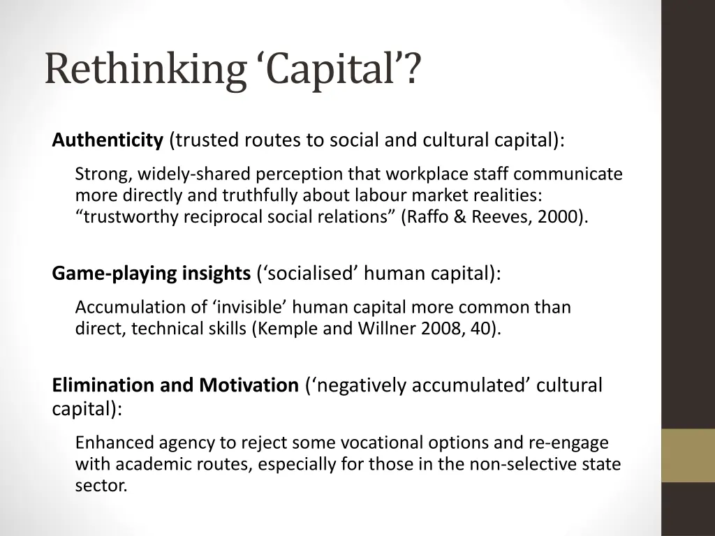 rethinking capital