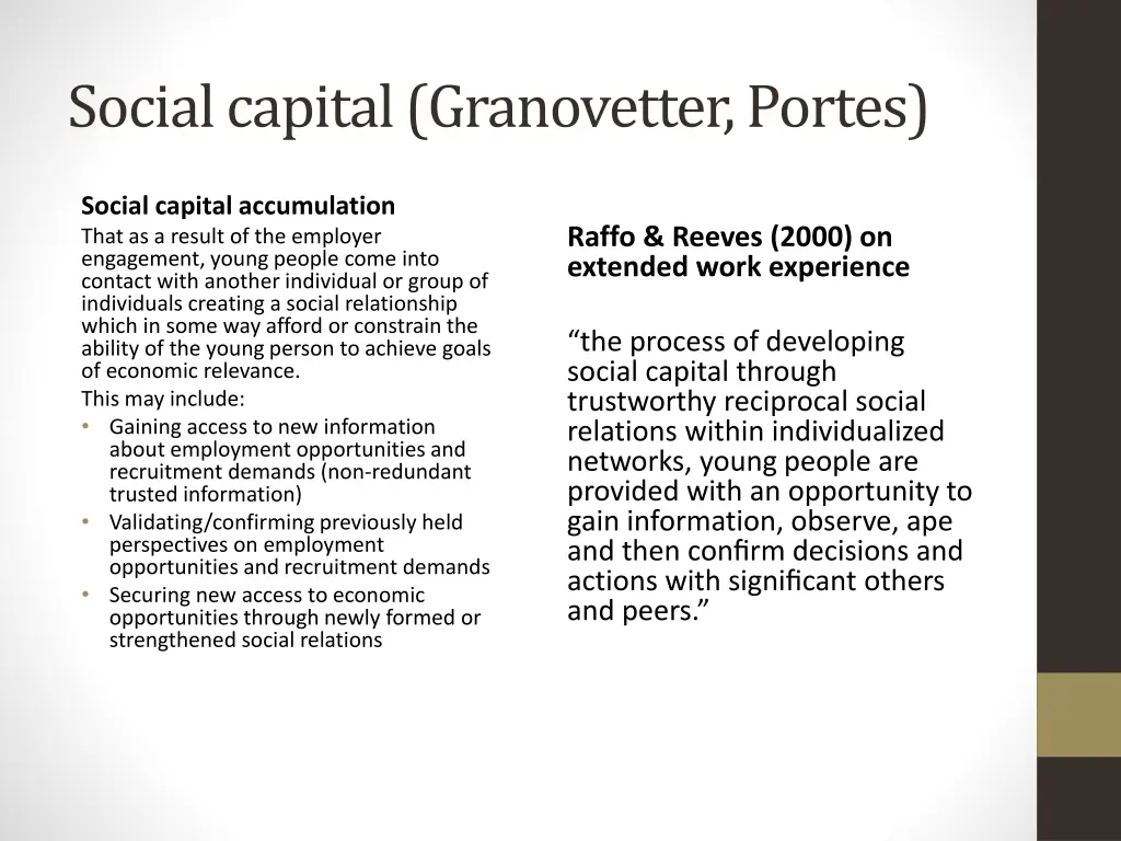 social capital granovetter portes