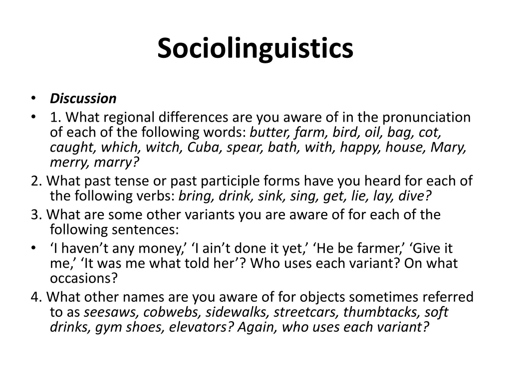 sociolinguistics 26