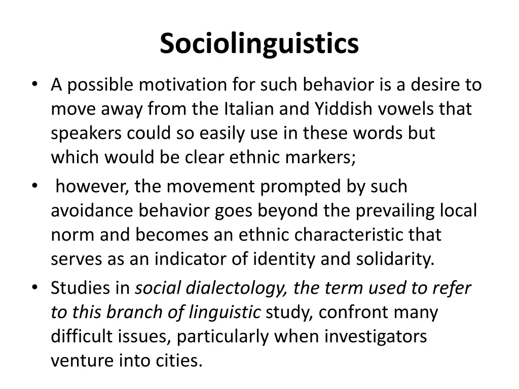 sociolinguistics 34