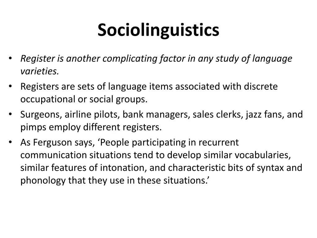 sociolinguistics 41