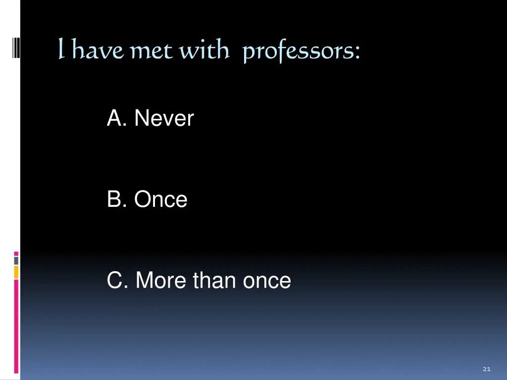 i have met with professors