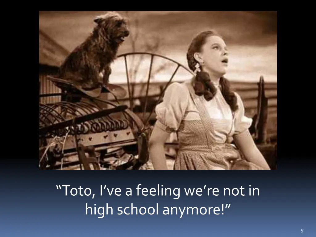 toto i ve a feeling we re not in high school