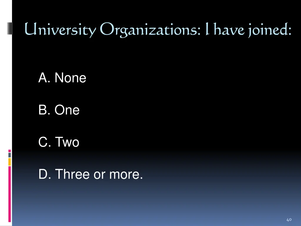 university organizations i have joined