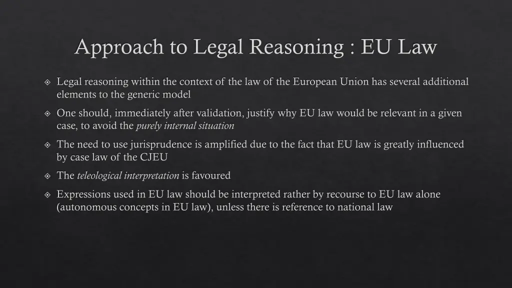 approach to legal reasoning eu law