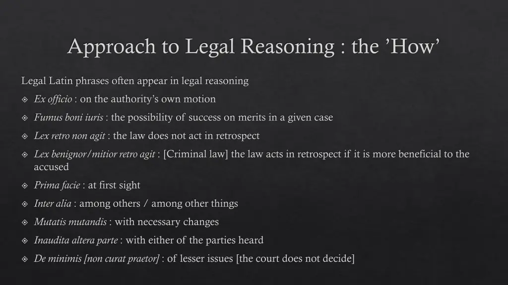 approach to legal reasoning the how 4