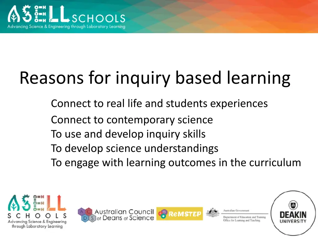 reasons for inquiry based learning connect