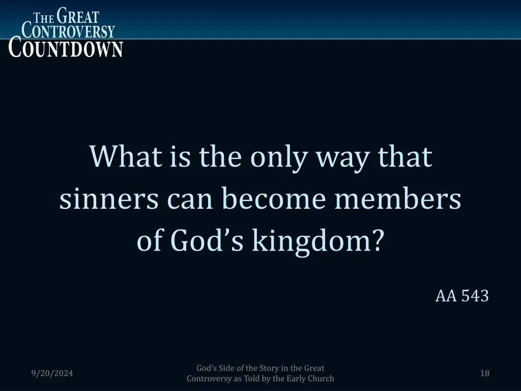 what is the only way that sinners can become