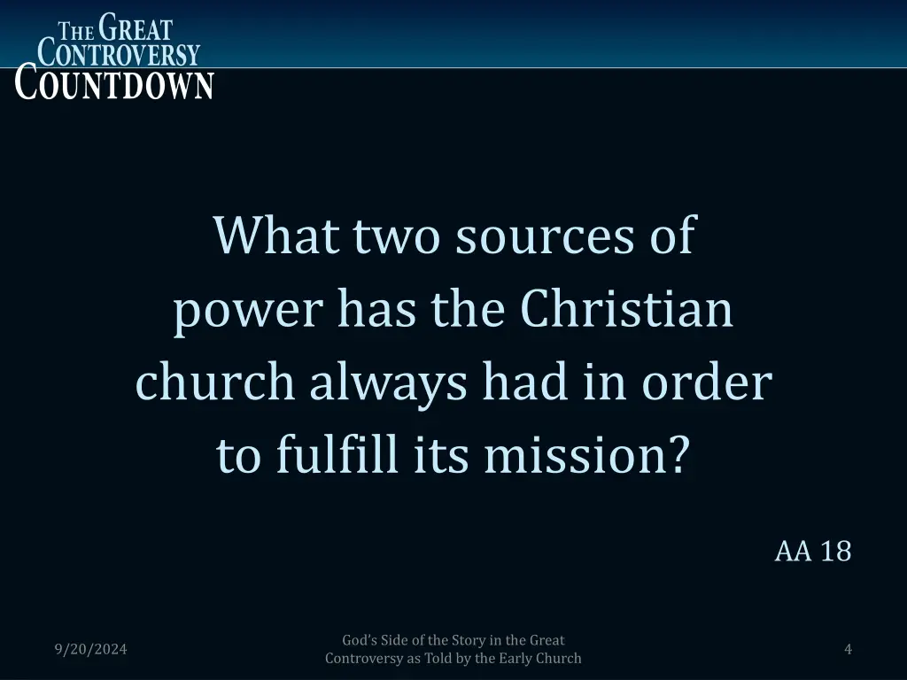 what two sources of power has the christian