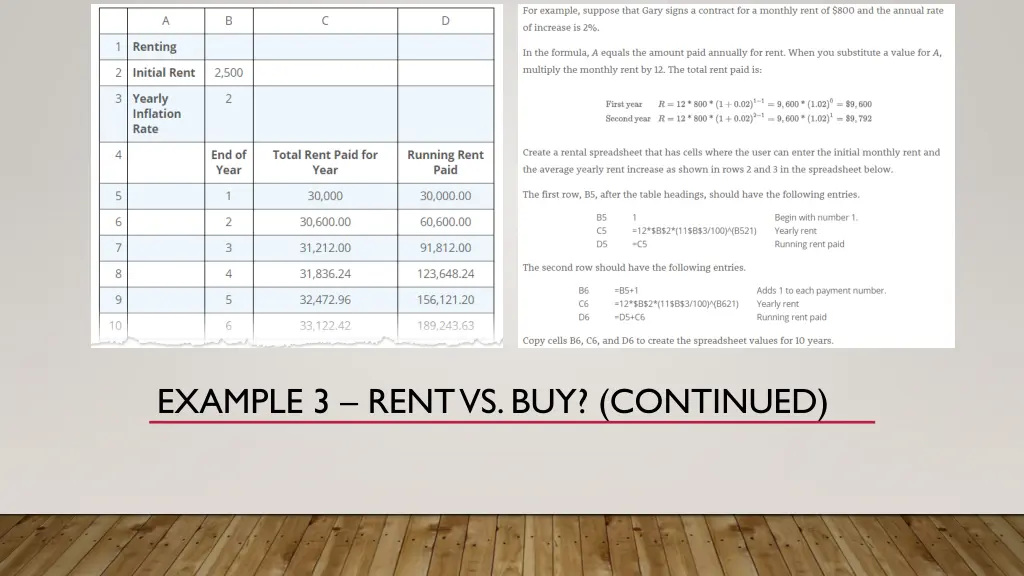 example 3 rent vs buy continued