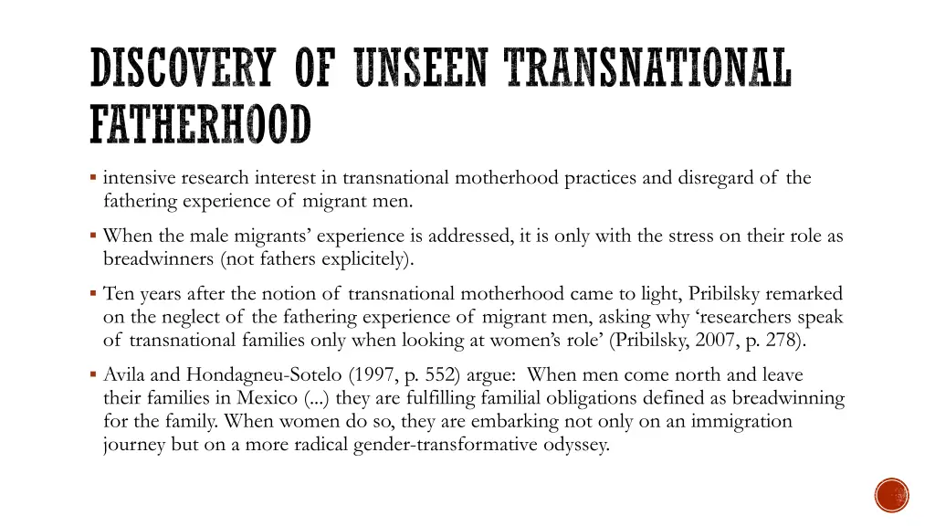 discovery of unseen transnational fatherhood