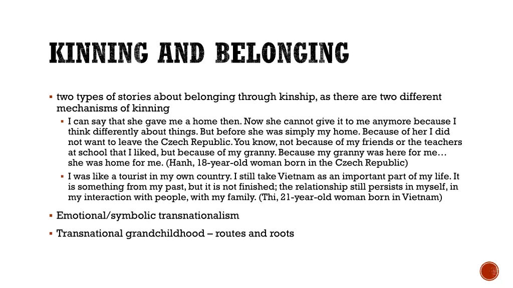 kinning and belonging