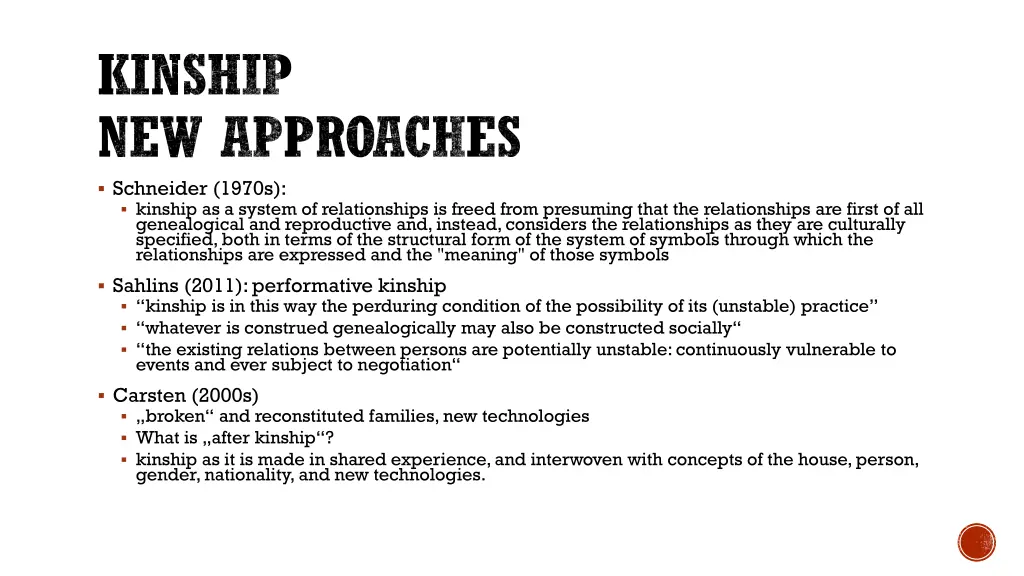 kinship new approaches schneider 1970s kinship