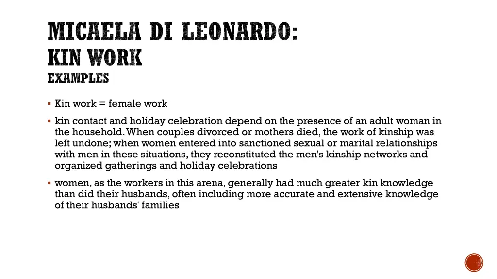 micaela di leonardo kin work examples