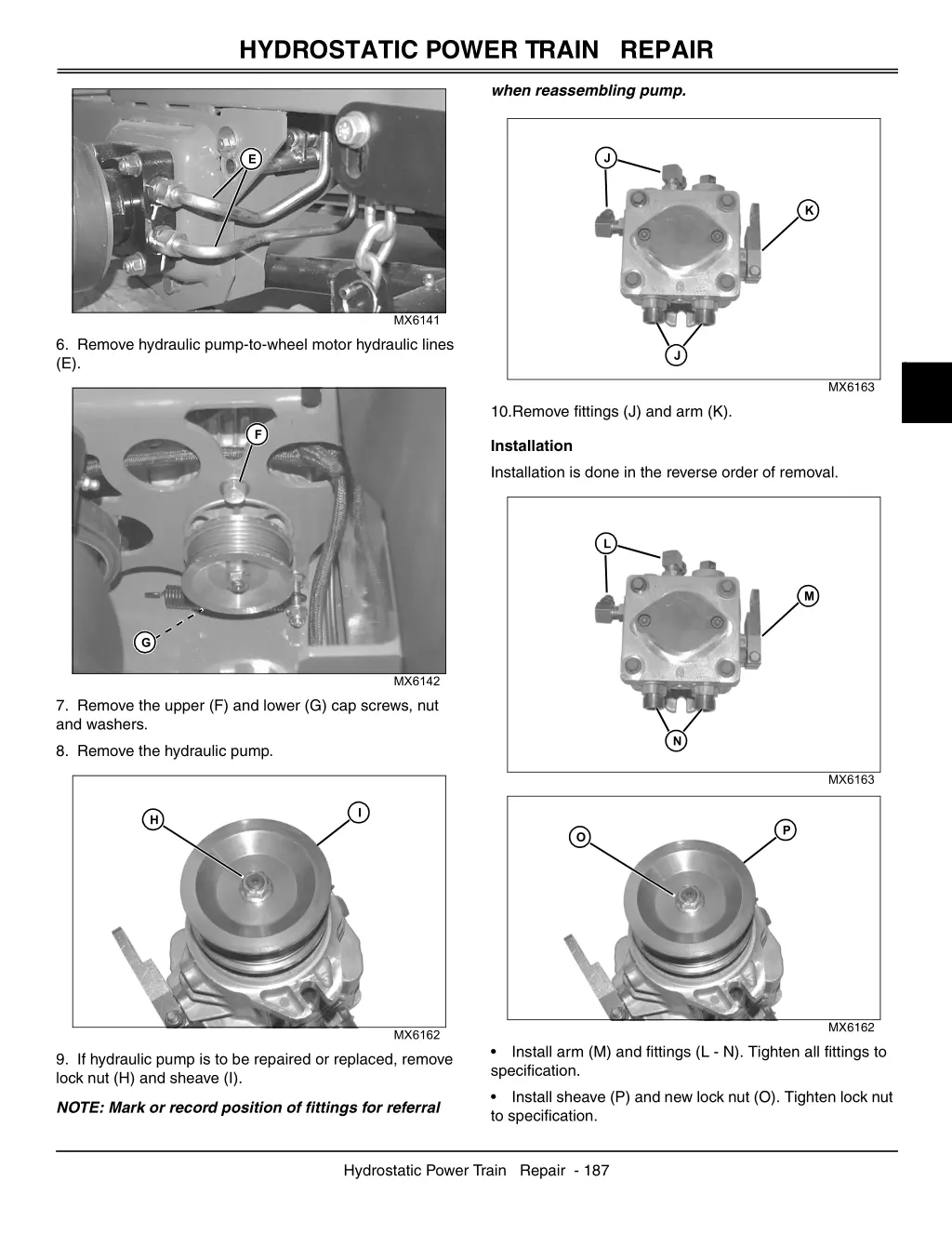 hydrostatic power train repair 4