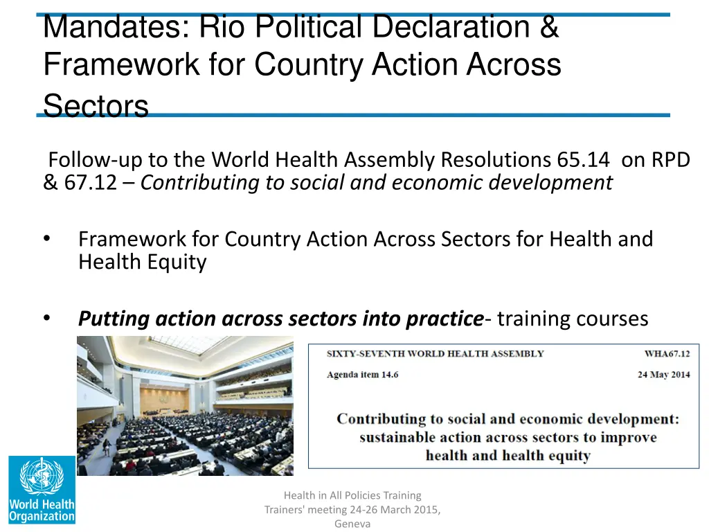 mandates rio political declaration framework