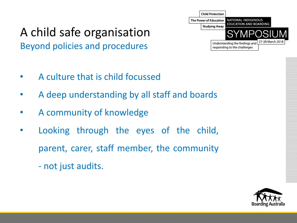 a child safe organisation beyond policies