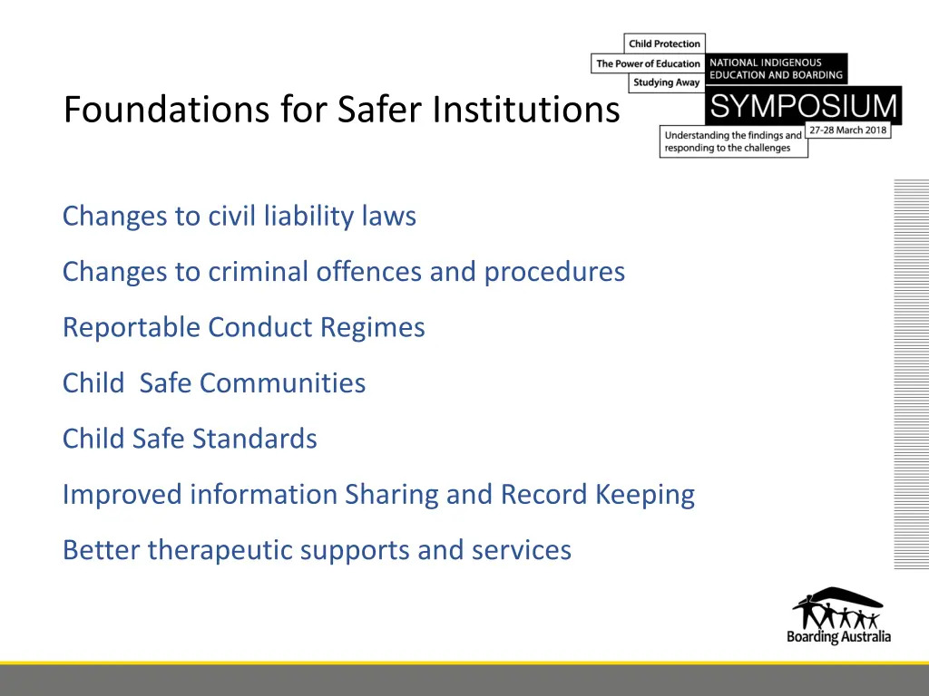 foundations for safer institutions