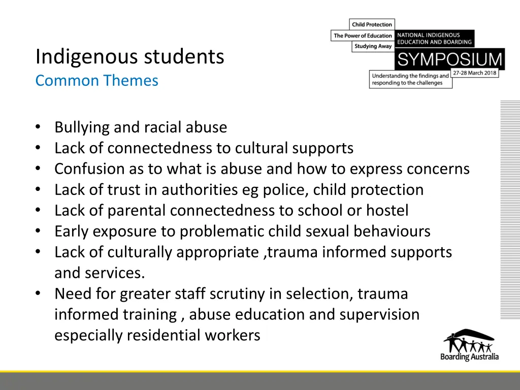 indigenous students common themes