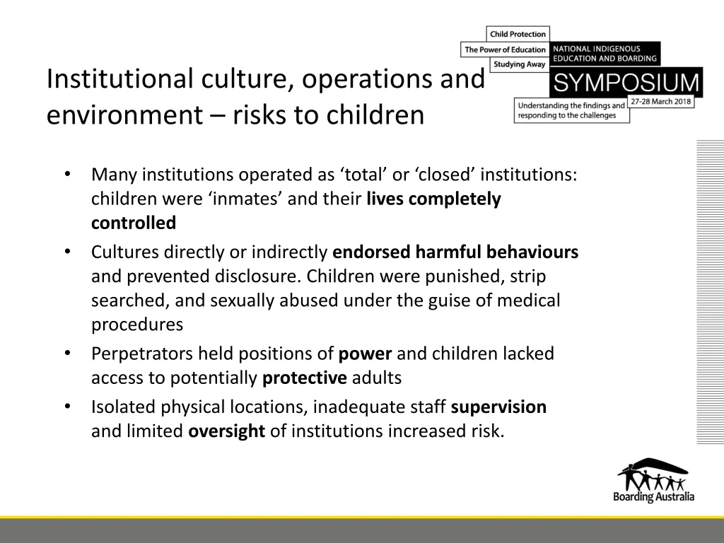 institutional culture operations and environment