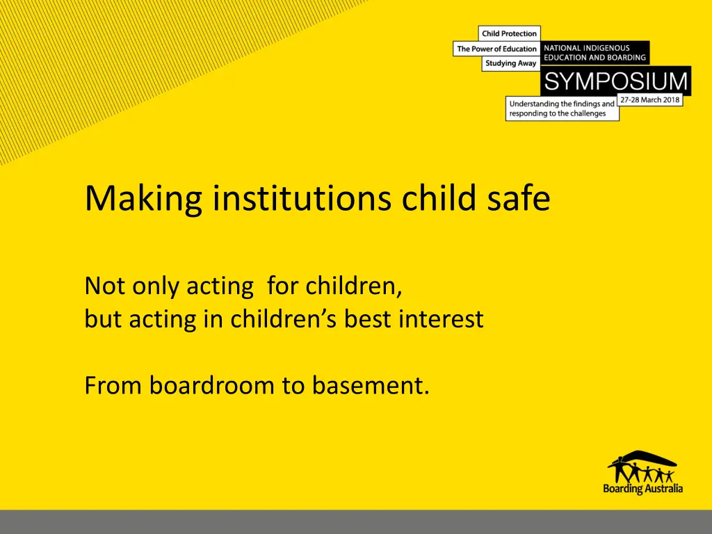 making institutions child safe