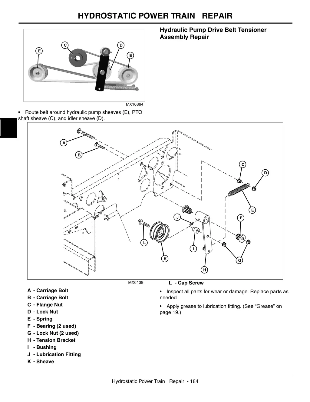 hydrostatic power train repair 1