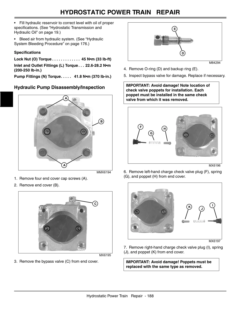 hydrostatic power train repair 5