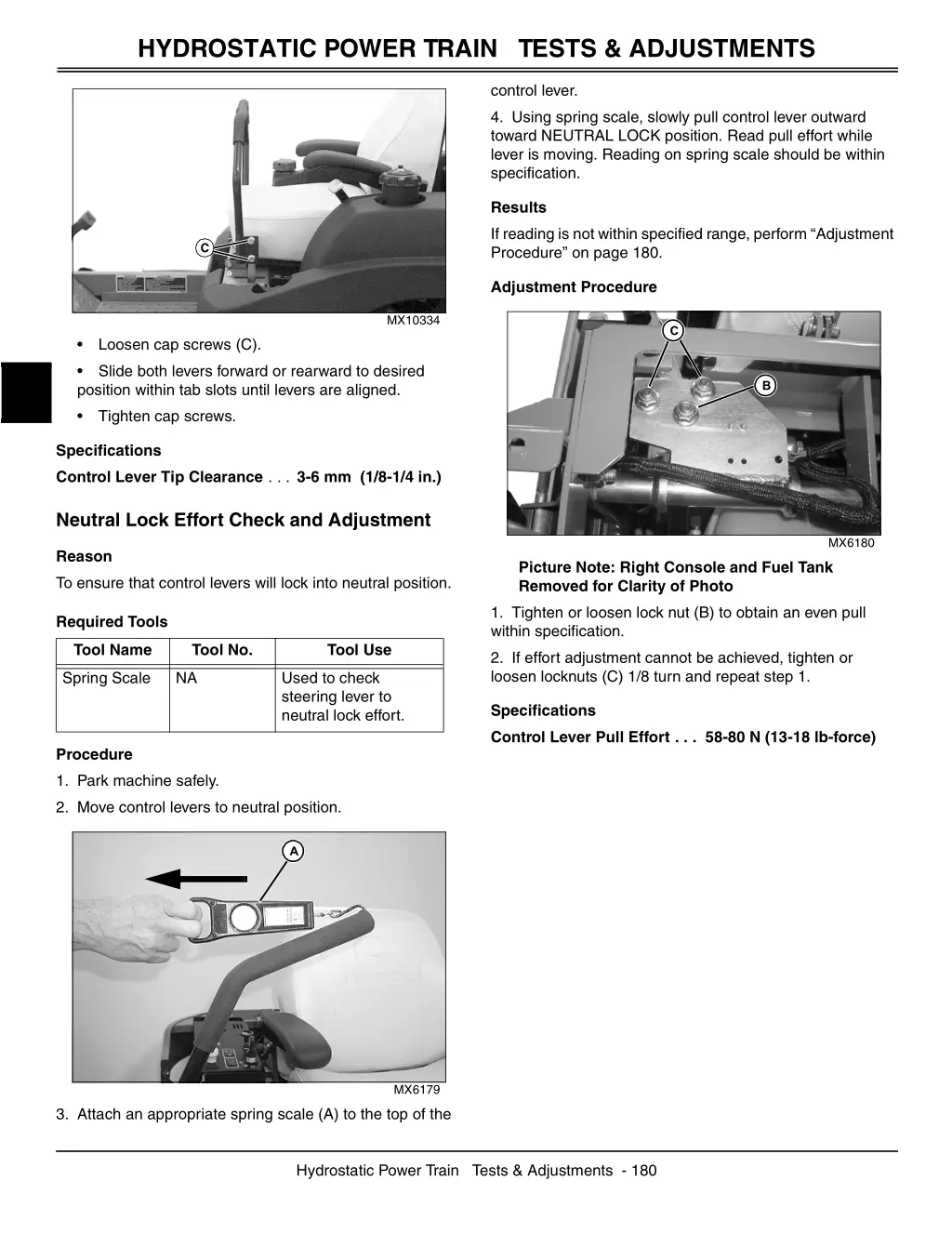 hydrostatic power train tests adjustments 3