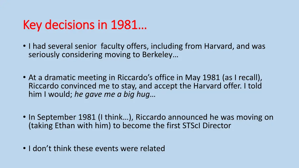 key decisions in 1981 key decisions in 1981