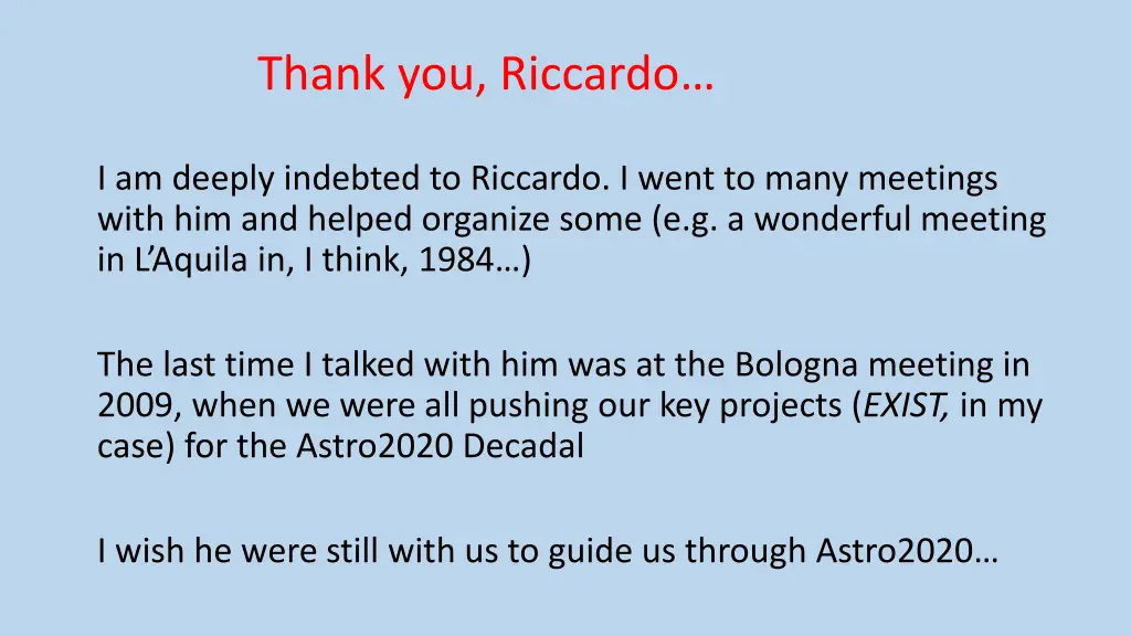 thank you riccardo