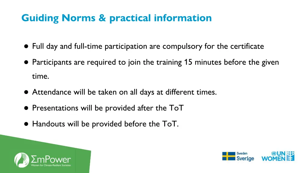 guiding norms practical information