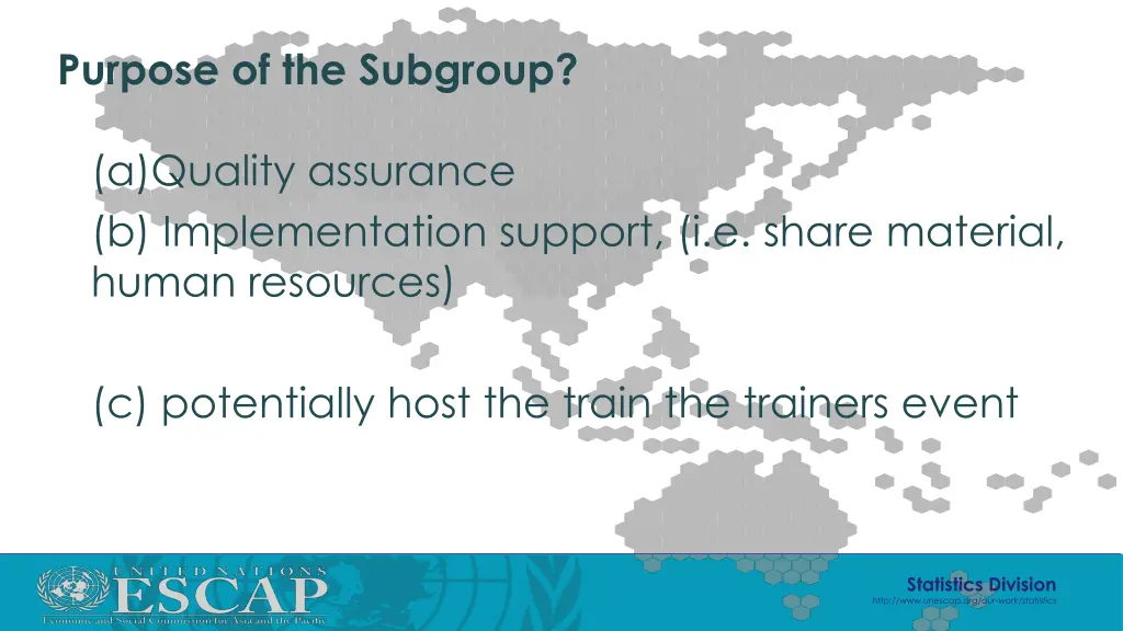 purpose of the subgroup