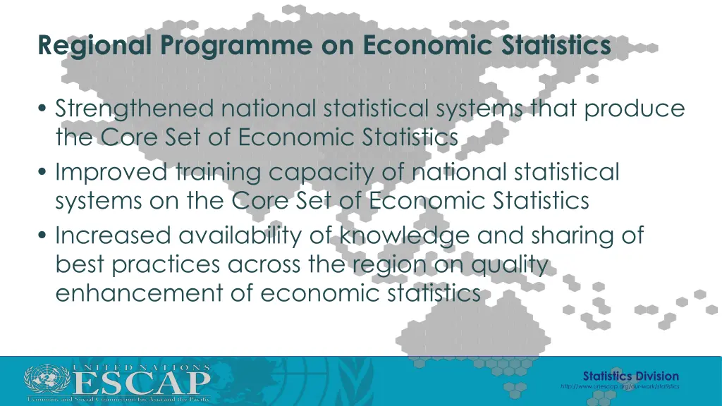 regional programme on economic statistics