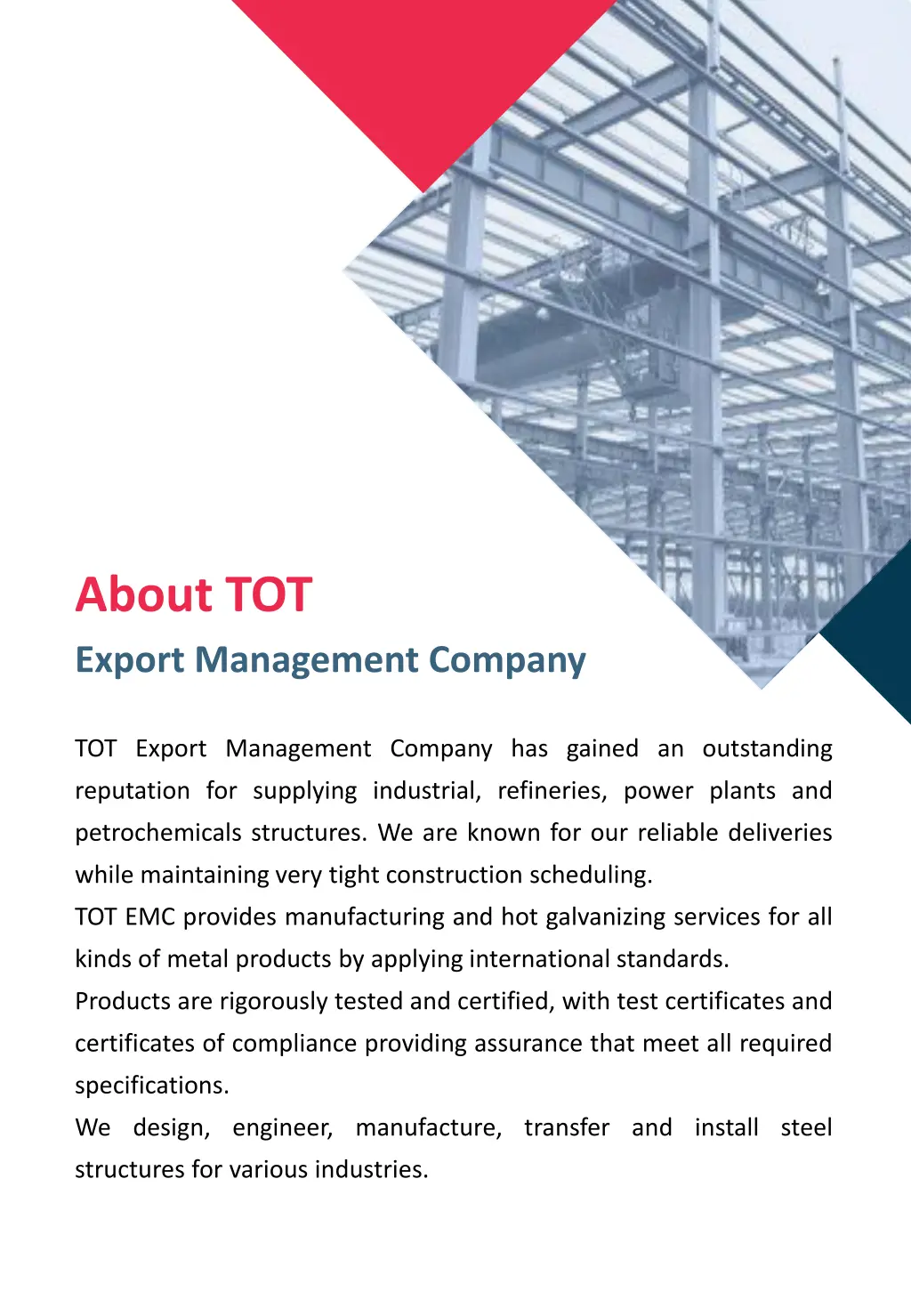 about tot export management company