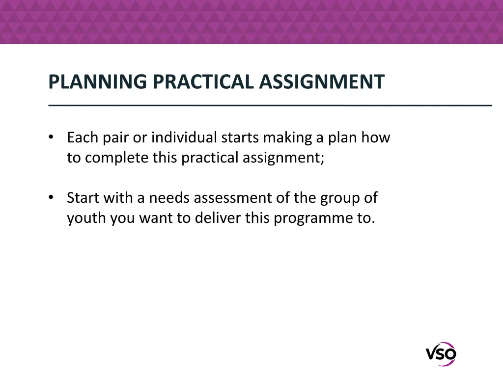 planning practical assignment