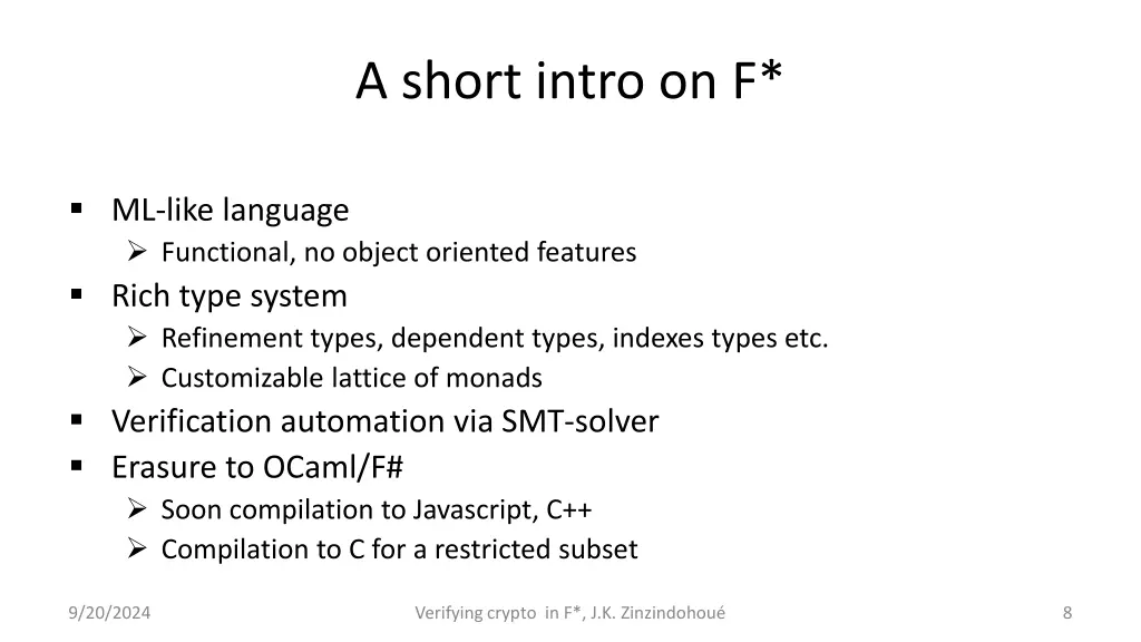 a short intro on f