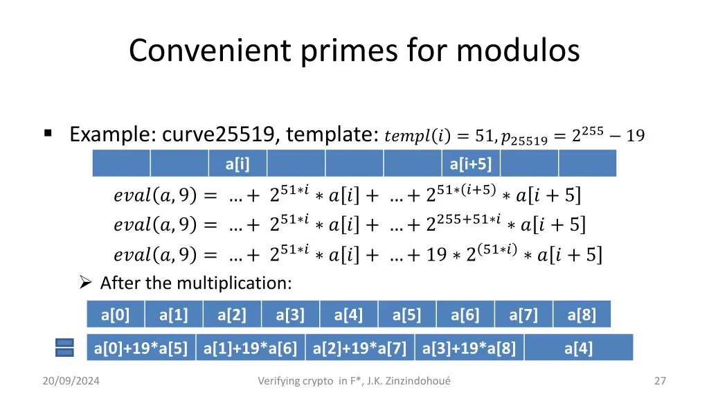 convenient primes for modulos