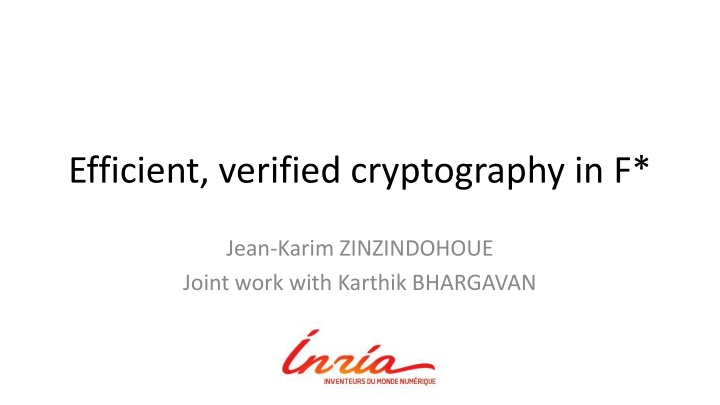 efficient verified cryptography in f