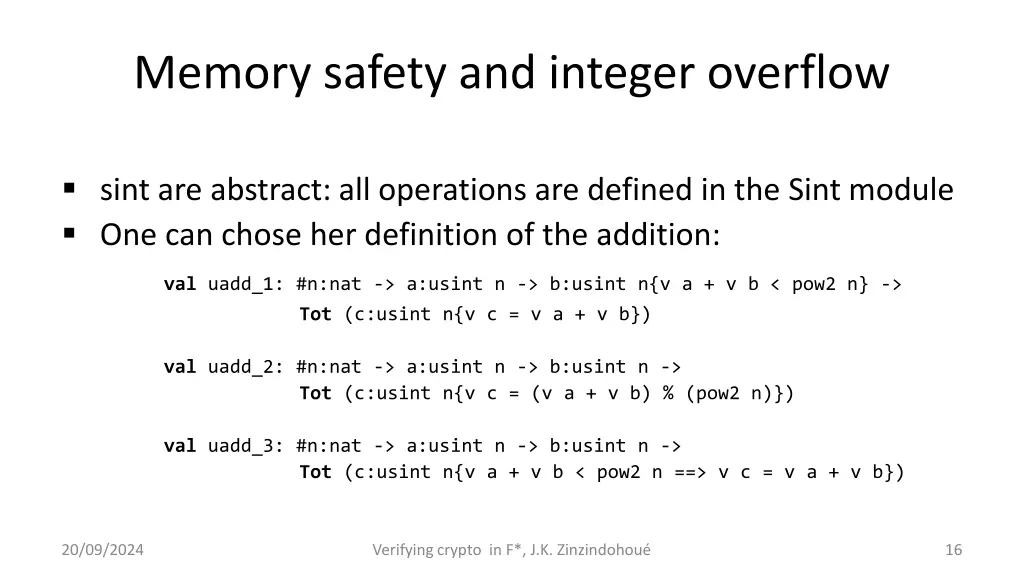 memory safety and integer overflow